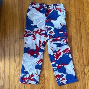 Men's NFL NY giants fleece lined Camouflage Cargo Pants